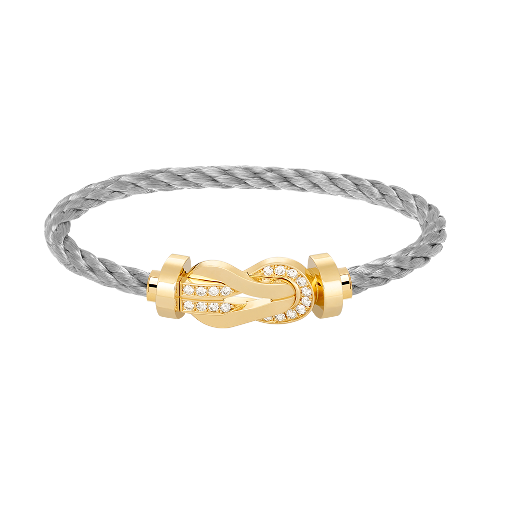 ¡®Loco¡¯CHANCE LARGE 8 FIGURE BUCKLE HALF DIAMOND BRACELET GOLD