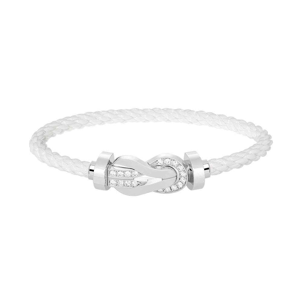 ¡®Loco¡¯CHANCE LARGE 8 FIGURE BUCKLE HALF DIAMOND BRACELET SILVER