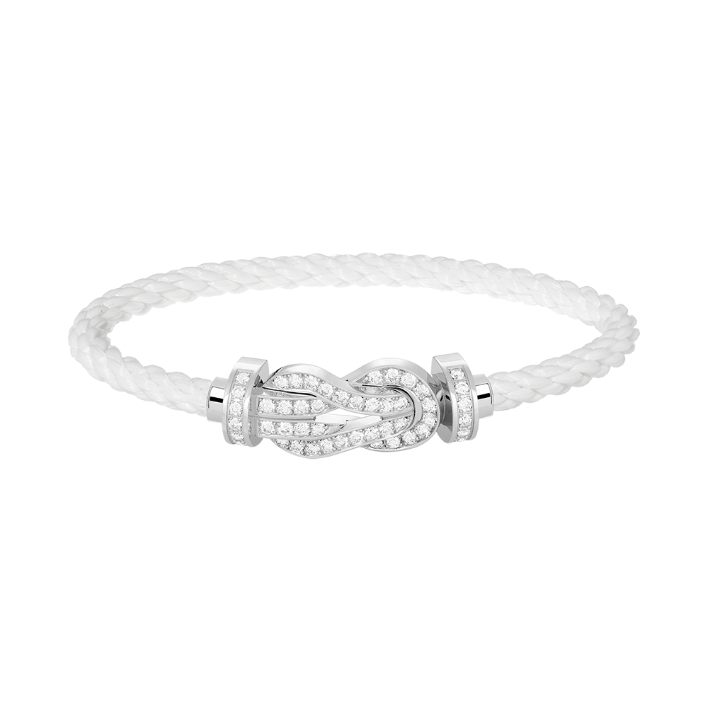 ¡®Loco¡¯CHANCE LARGE 8 FIGURE BUCKLE FULL DIAMOND BRACELET SILVER