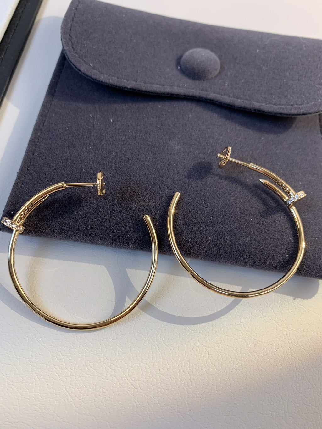 ¡®Loco¡¯JUSTE EARRINGS GOLD DIAMONDS 1.8MM