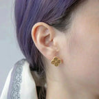 ¡®Loco¡¯CLOVER MEDIUM 1 MOTIFS LASER EARRINGS