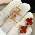 ¡®Loco¡¯CLOVER 2 MOTIF  LASER CARNELIAN EARRINGS