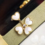 ¡®Loco¡¯CLOVER SWEET WHITE MOP EARRINGS