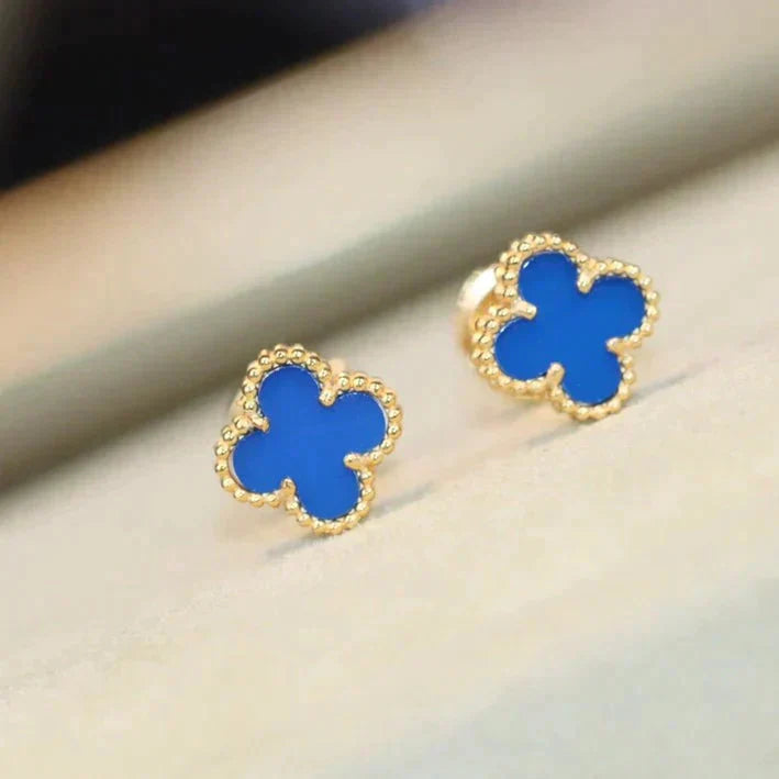¡®Loco¡¯CLOVER MINI 9.5MM TURQUOISE EARRINGS