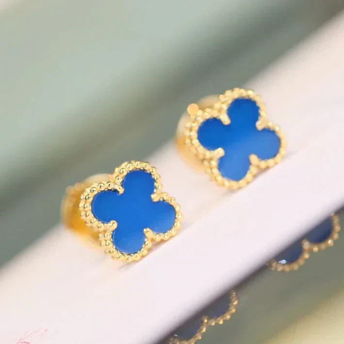 ¡®Loco¡¯CLOVER MINI 9.5MM TURQUOISE EARRINGS