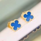 ¡®Loco¡¯CLOVER MINI 9.5MM TURQUOISE EARRINGS