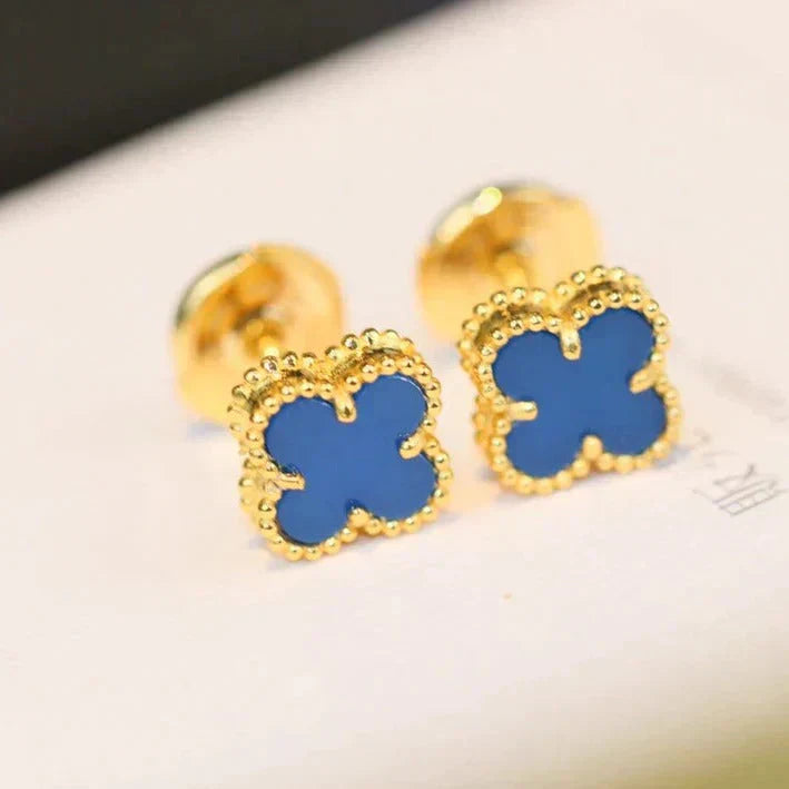 ¡®Loco¡¯CLOVER MINI 9.5MM TURQUOISE EARRINGS