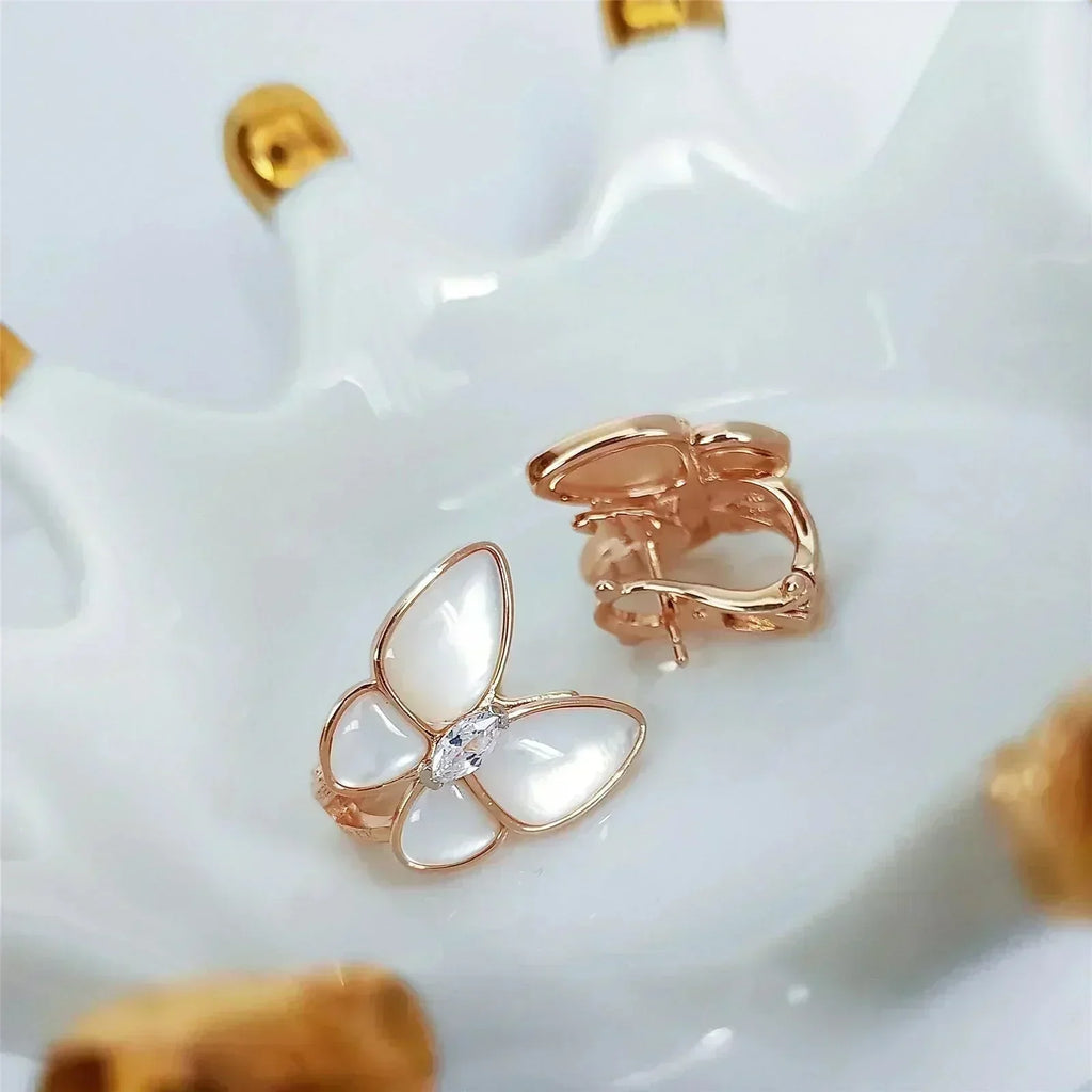¡®Loco¡¯BUTTERFLY MOP DIAMOND EARRINGS