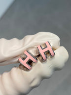 ¡®Loco¡¯MINI POP H SILVER EARRINGS PINK