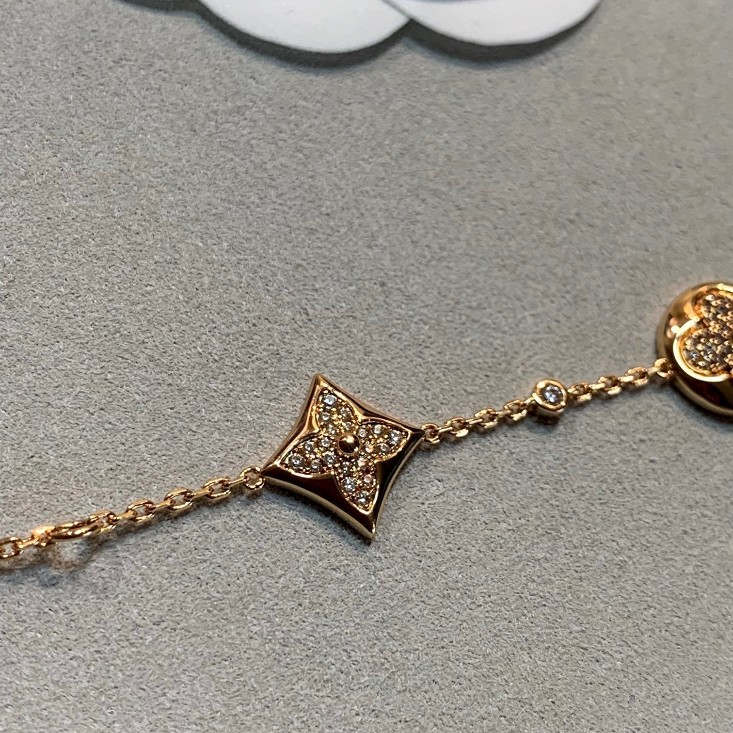 ¡®Loco¡¯STAR AND SUN 4 MOTIFS GOLD DIAMONDS BRACELET