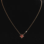¡®Loco¡¯STAR NECKLACE PINK GOLD 1 DIAMOND
