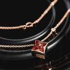 ¡®Loco¡¯STAR NECKLACE PINK GOLD 1 DIAMOND