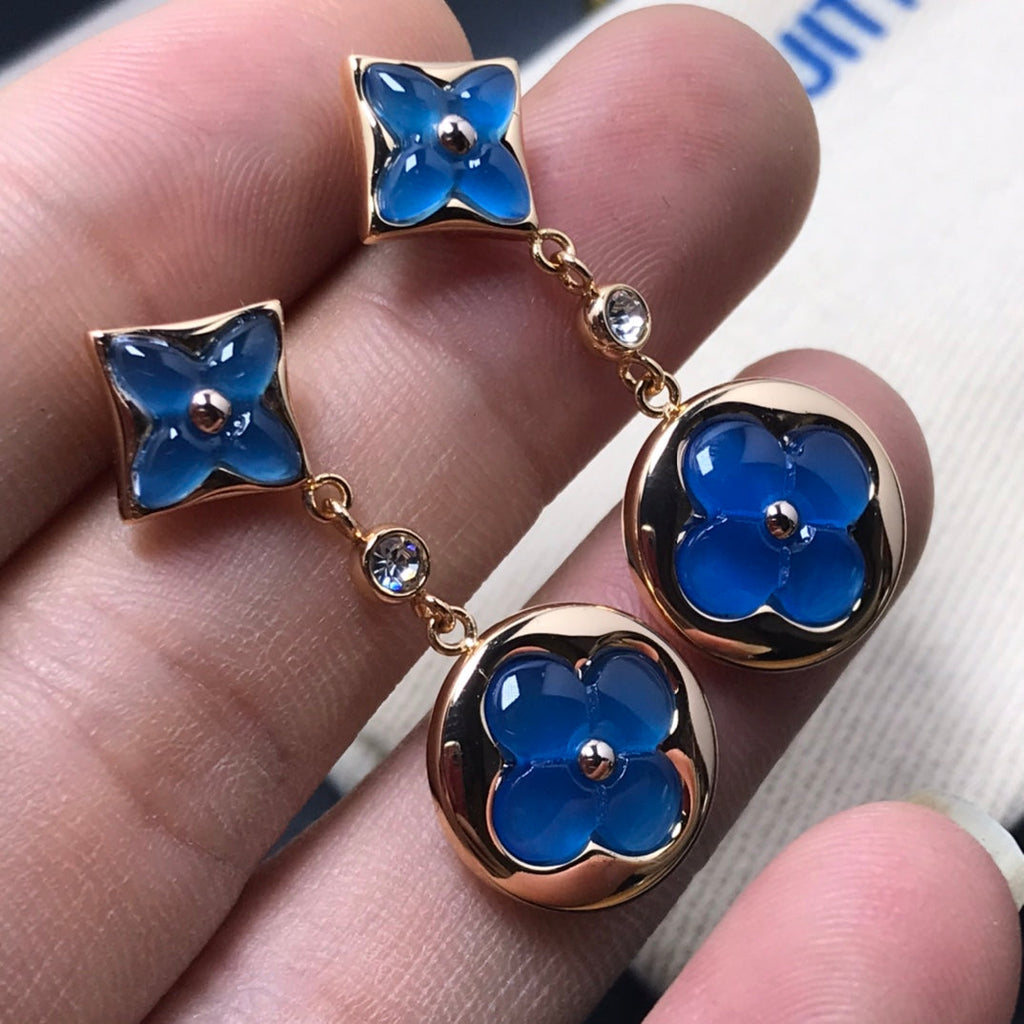 ¡®Loco¡¯STAR AND SUN AGATE DIAMOND EARRINGS