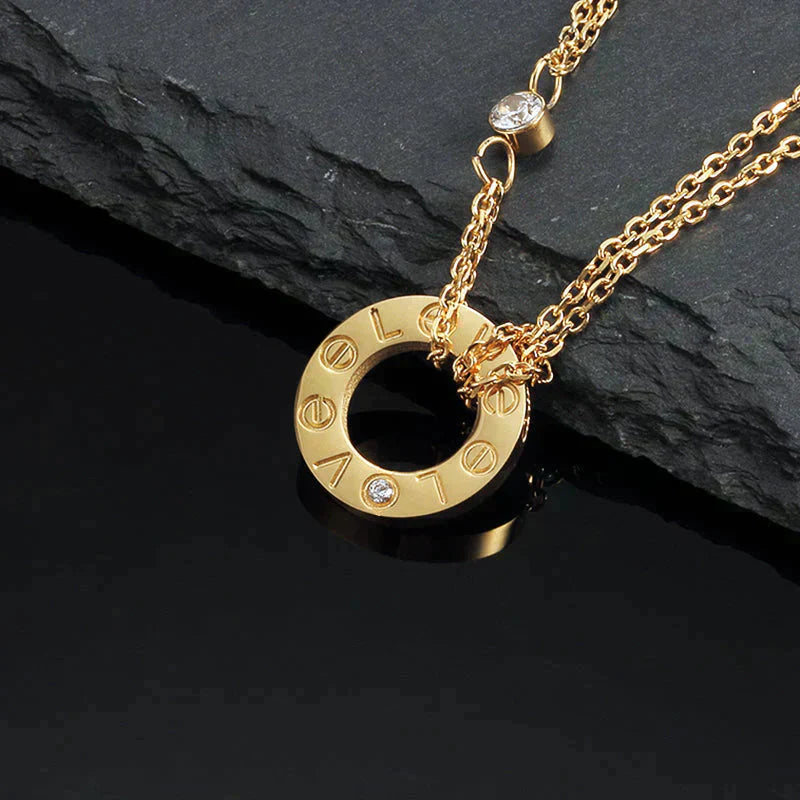 ¡®Loco¡¯LOVE NECKLACE 16MM 2 DIAMONDS