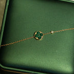 ¡®Loco¡¯SUN MALACHITE 1 DIAMOND PINK GOLD BRACELET