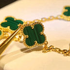 [Loco]New  CLOVER 5 MOTIF MALACHITE BRACELET COLLECTION