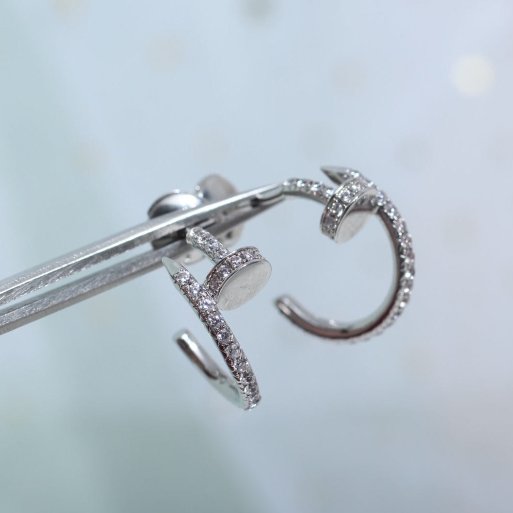 ¡®Loco¡¯JUSTE EARRINGS 12.75MM SILVER DIAMOND