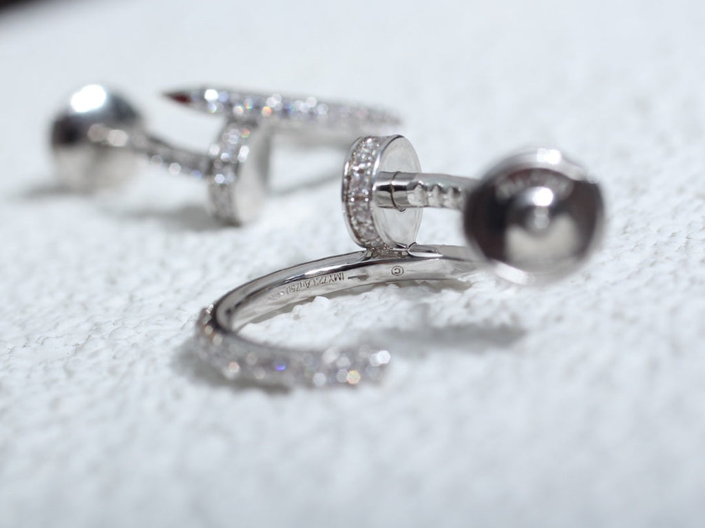 ¡®Loco¡¯JUSTE EARRINGS 12.75MM SILVER DIAMOND