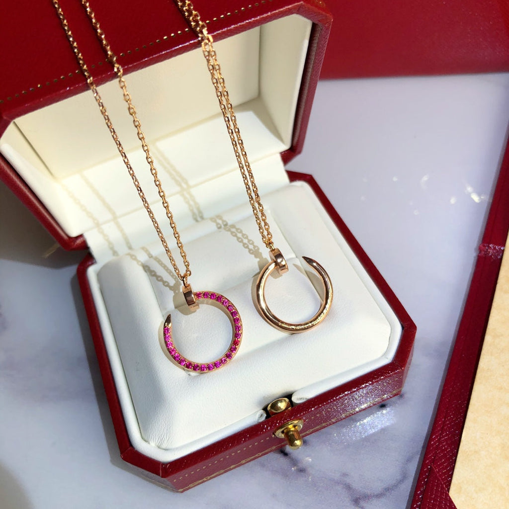 ¡®Loco¡¯JUSTE NECKLACE GOLD RED DIAMONDS