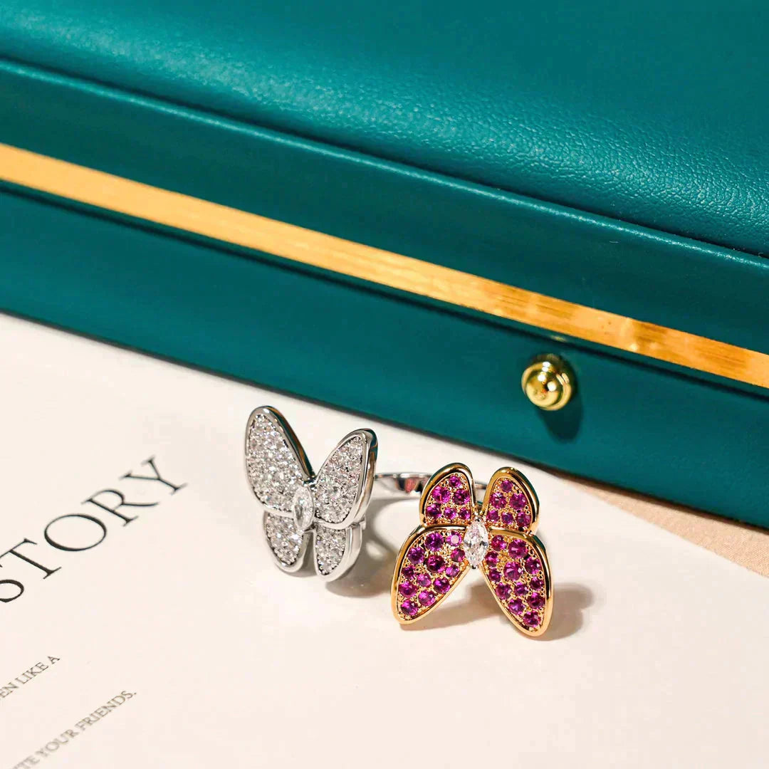 ¡®Loco¡¯TWIN BUTTERFLY DIAMOND RING