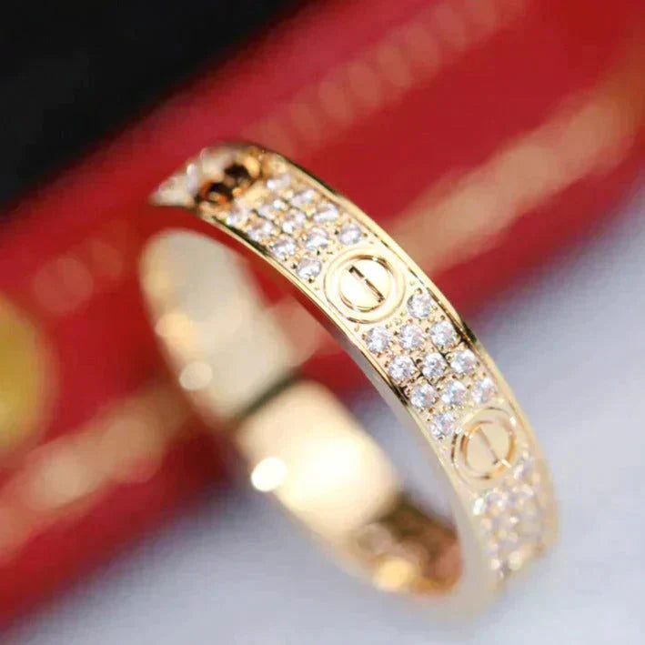 ¡®Loco¡¯LOVE RING 3.6MM DIAMOND PAVED