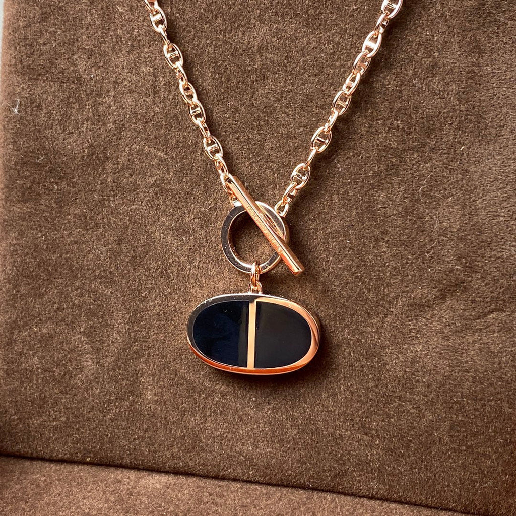 ¡®Loco¡¯CHAINE VERSO BLACK CERAMIC NECKLACE