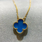 ¡®Loco¡¯CLOVER 15MM BLUE AGATE NECKLACE
