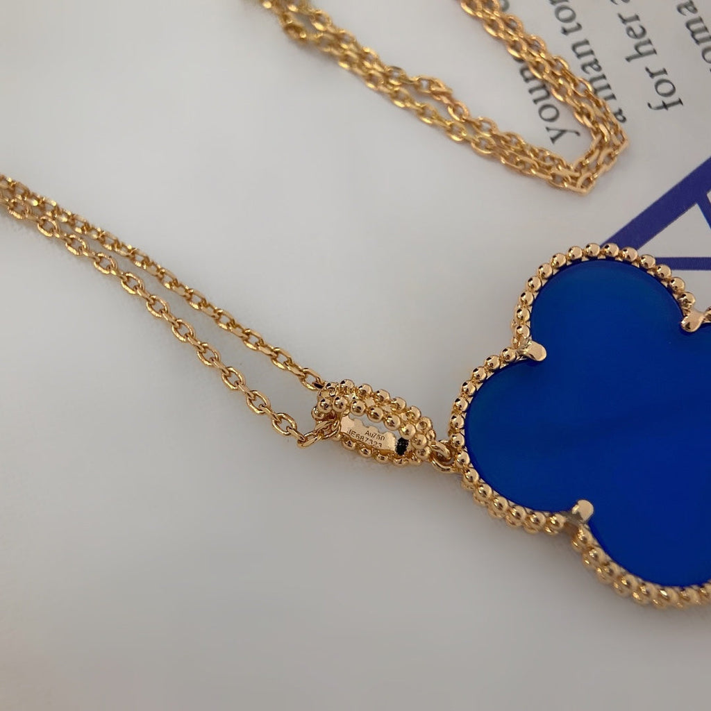 ¡®Loco¡¯CLOVER 25MM NECKLACE TURQUOISE ROSE GOLD