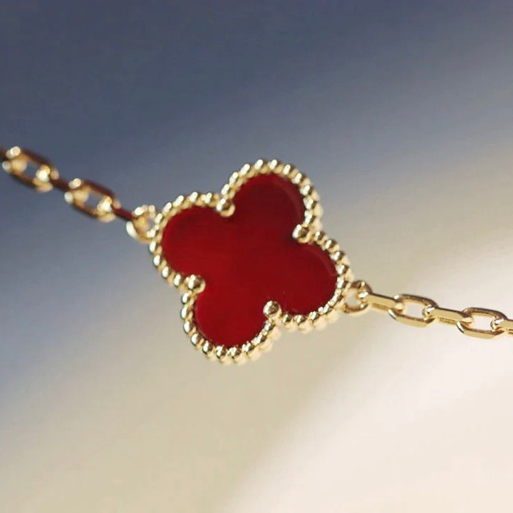 ¡®Loco¡¯CLOVER 20 MOTIFS CARNELIAN NECKLACE