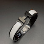 ¡®Loco¡¯H BRACELET 12MM BLACK WHITE CERAMIC