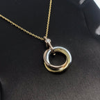 ¡®Loco¡¯TRINITY SILVER GOLD PINK GOLD NECKLACE