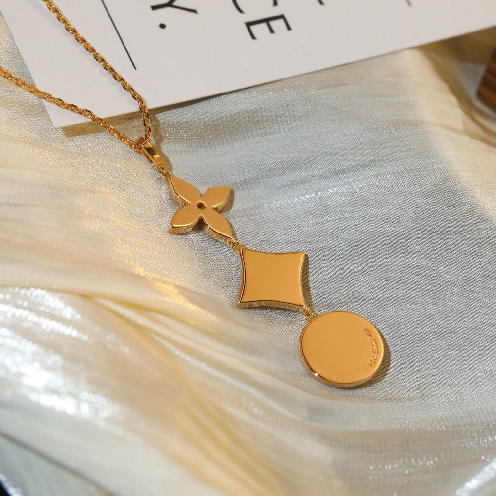 ¡®Loco¡¯STAR AND SUN DIAMOND PINK GOLD NECKLACE
