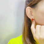 ¡®Loco¡¯CLOVER MEDIUM 1 MOTIFS CARNELIAN  EARRINGS
