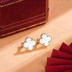¡®Loco¡¯CLOVER MEDIUM 1 MOTIFS  WHITE MOP STUD EARRINGS
