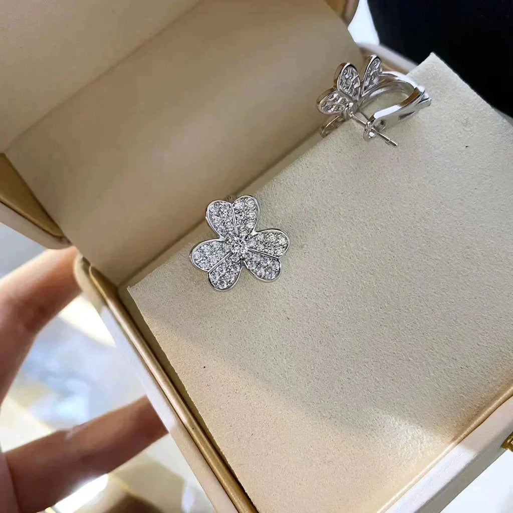 ¡®Loco¡¯CLOVER COMOS DIAMOND EARRINGS SILVER