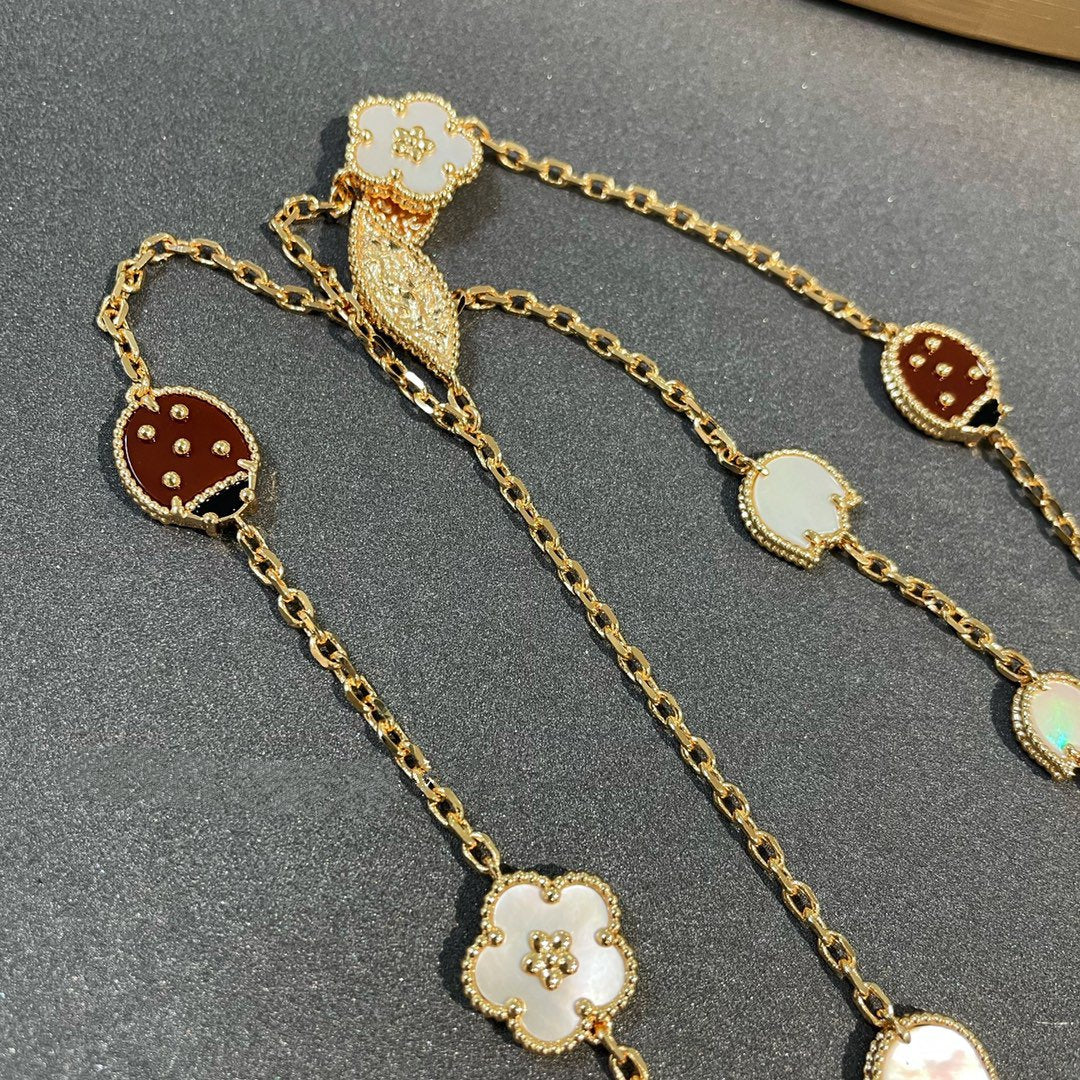 ¡®Loco¡¯LUCKY SPRING 15 MOTIFS GOLD NECKLACE