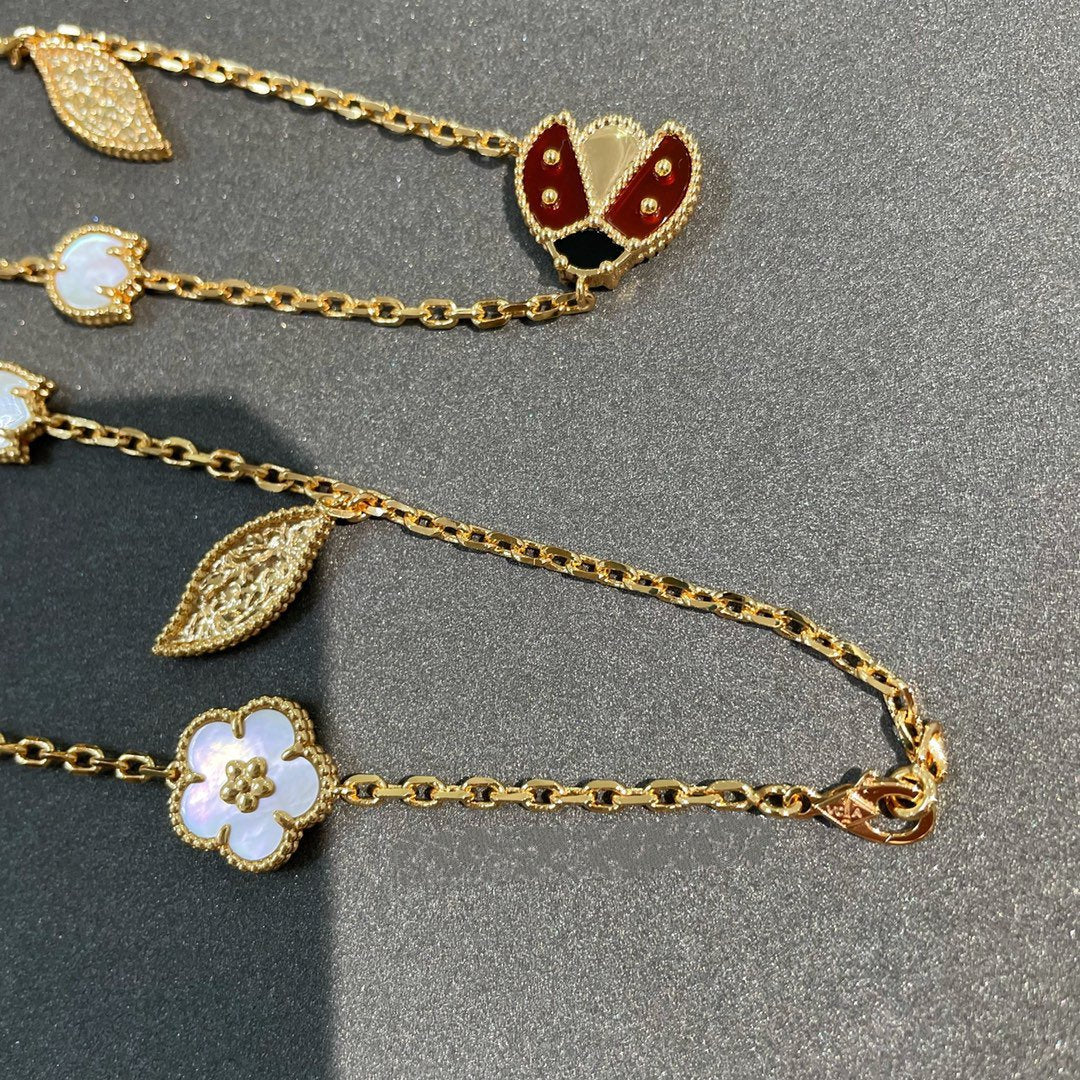 ¡®Loco¡¯LUCKY SPRING 15 MOTIFS GOLD NECKLACE