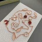 ¡®Loco¡¯LUCKY SPRING 15 MOTIFS ROSE GOLD NECKLACE