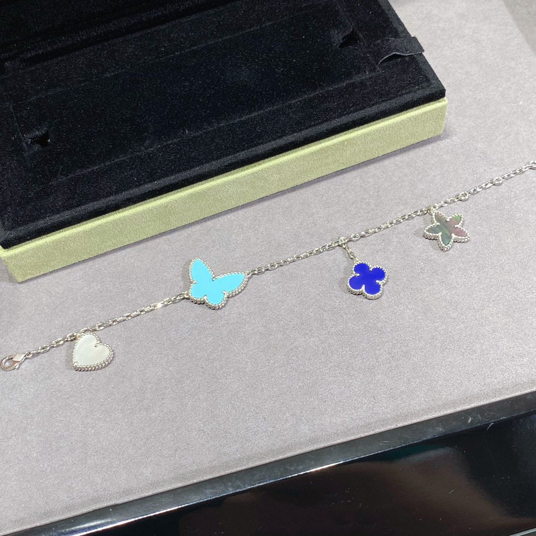 ¡®Loco¡¯LUCKY SPRING SILVER BRACELET 4 MOTIF