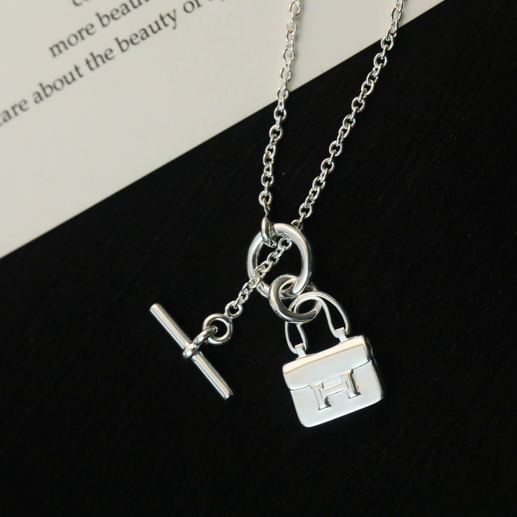 ¡®Loco¡¯POP H PEDANT SILVER NECKLACE