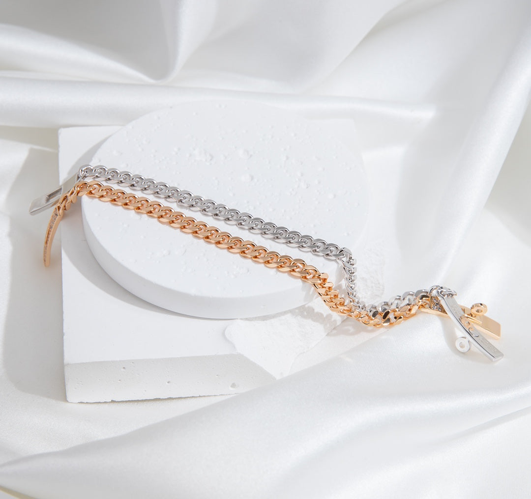 ¡®Loco¡¯KELLY CHAIN SILVER DIAMOND BRACELET