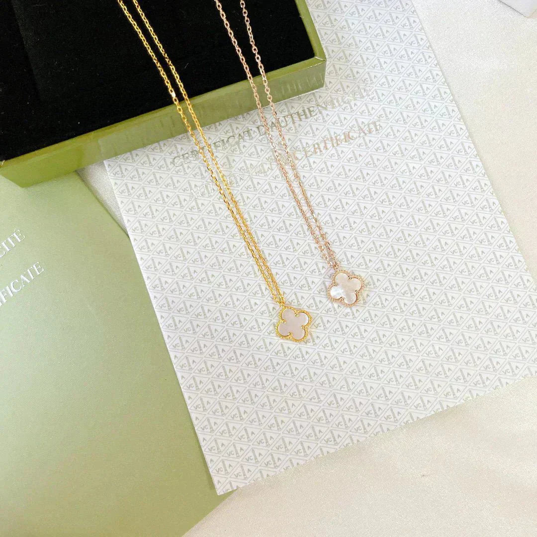 ¡®Loco¡¯CLOVER MINI 9.5MM WHITE MOTHER-OF-PEARL NECKLACE