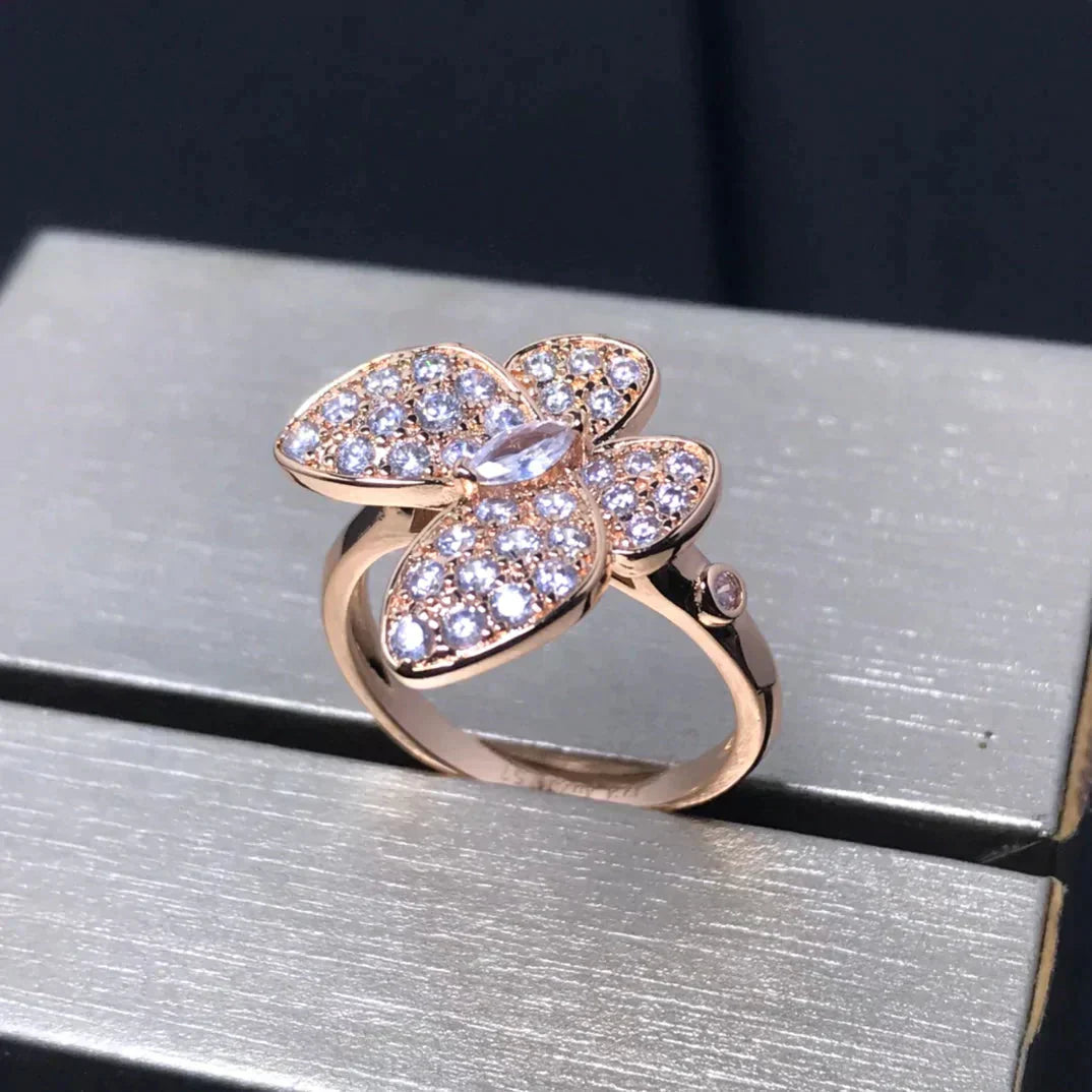 ¡®Loco¡¯BUTTERFLY PINK GOLD DIAMOND RING