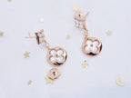 ¡®Loco¡¯STAR AND SUN PINK GOLD MOP DROP EARRINGS