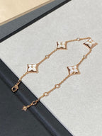 ¡®Loco¡¯STAR 4 MOTIF MOP DIAMOND PINK GOLD BRACELET