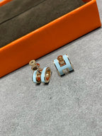 ¡®Loco¡¯POP H SKY BLUE STUD EARRINGS