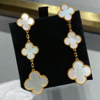 ¡®Loco¡¯CLOVER MOP 3 MOTIFS GOLD EARRINGS