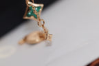 ¡®Loco¡¯STAR AND SUN 4 MOTIF PINK GOLD MALACHITE BRACELET