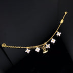 ¡®Loco¡¯LOGO 6 MOTIF STAR AND SUN GOLD BRACELET