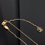 ¡®Loco¡¯COLOR BLOSSOM PINK MOP SUN GOLD NECKLACE